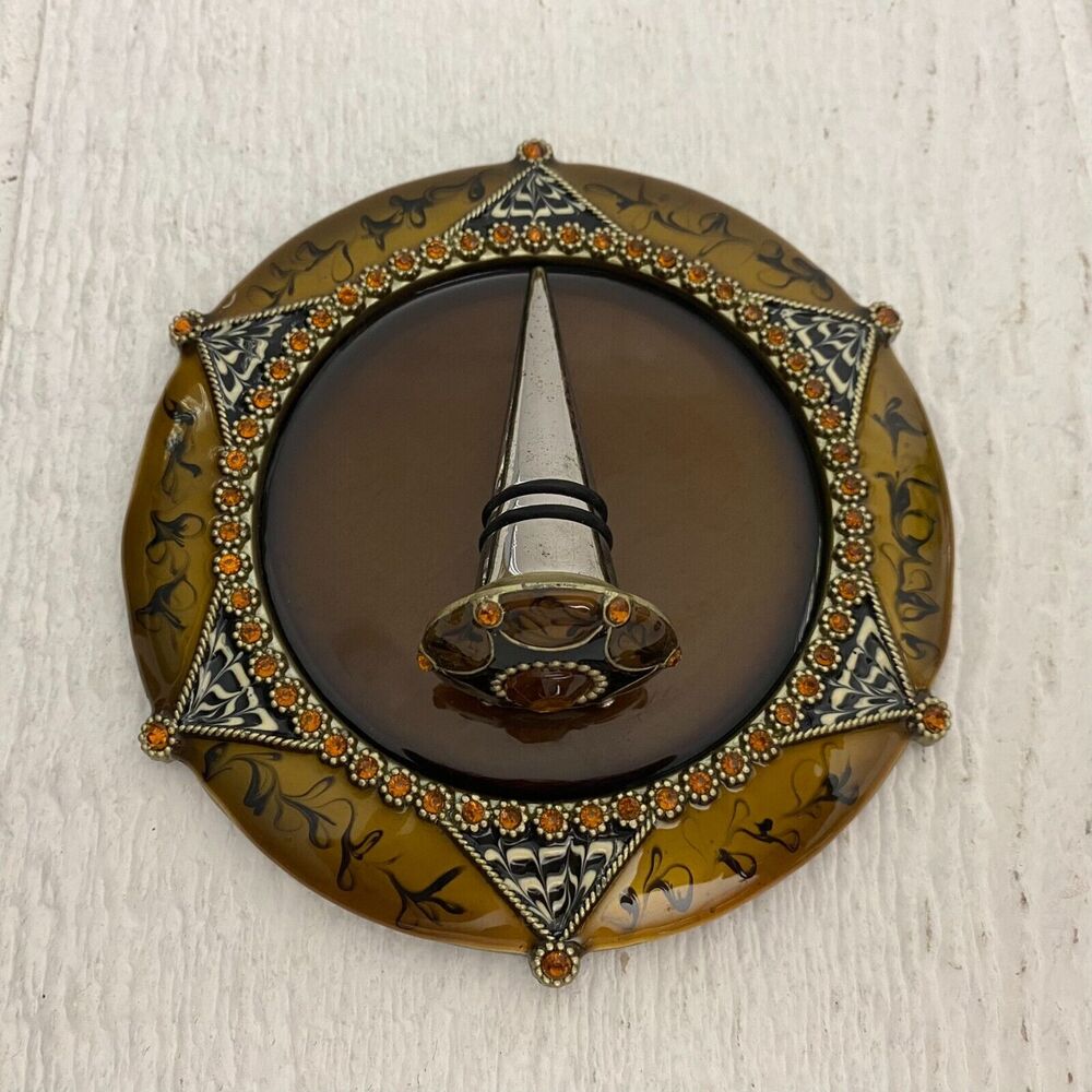 Bombay Wine Coaster Stopper‎ Set Caspar Whimsygoth Witchy Halloween VTG Romantic